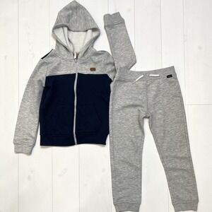 Lee Boys Gray Navy Blue Jumpsuit Set Size 6 Casual Everyday Kids Wardrobe Staple
